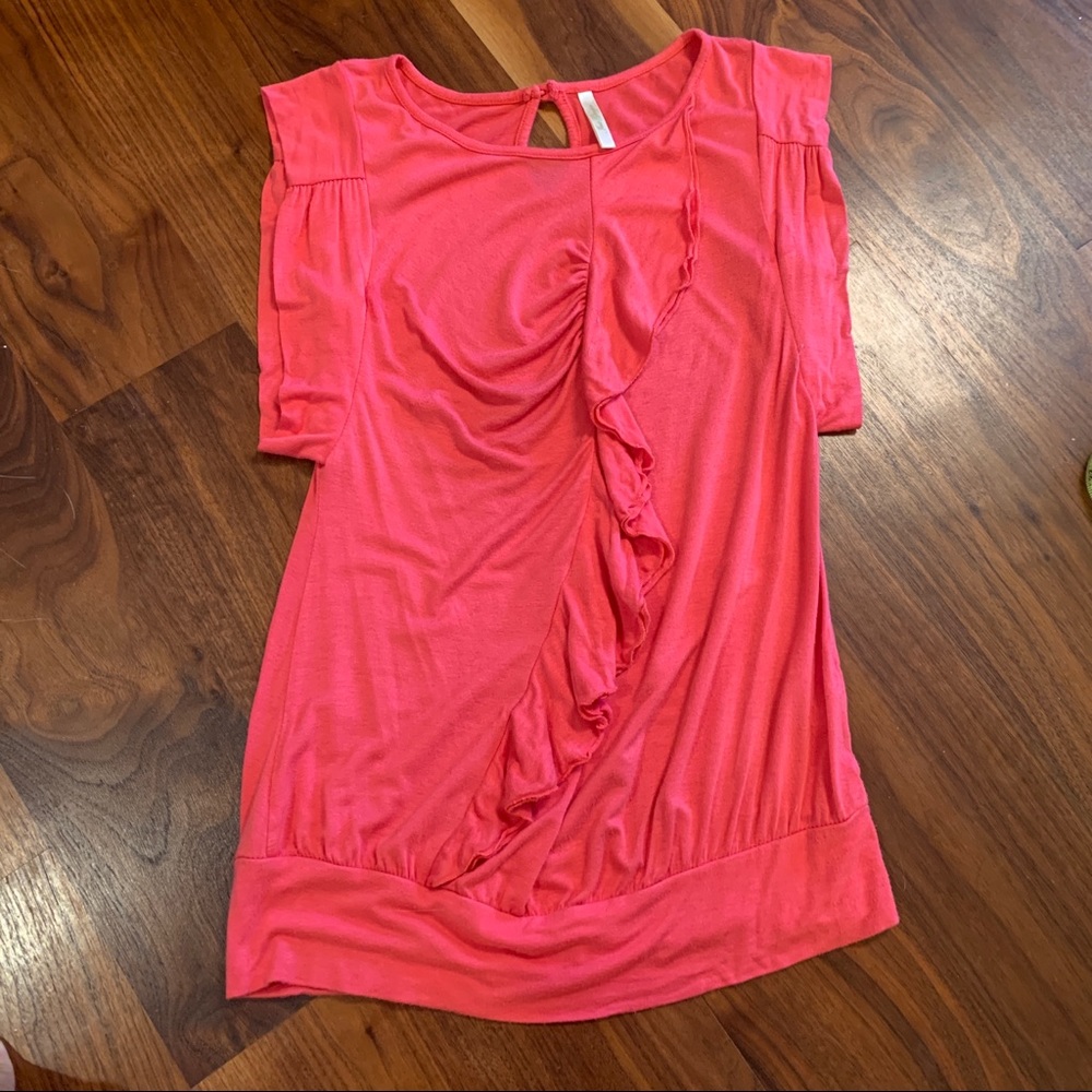 Buy 1, Get 2 free Barbiecore Just Ginger Ruffled pink top